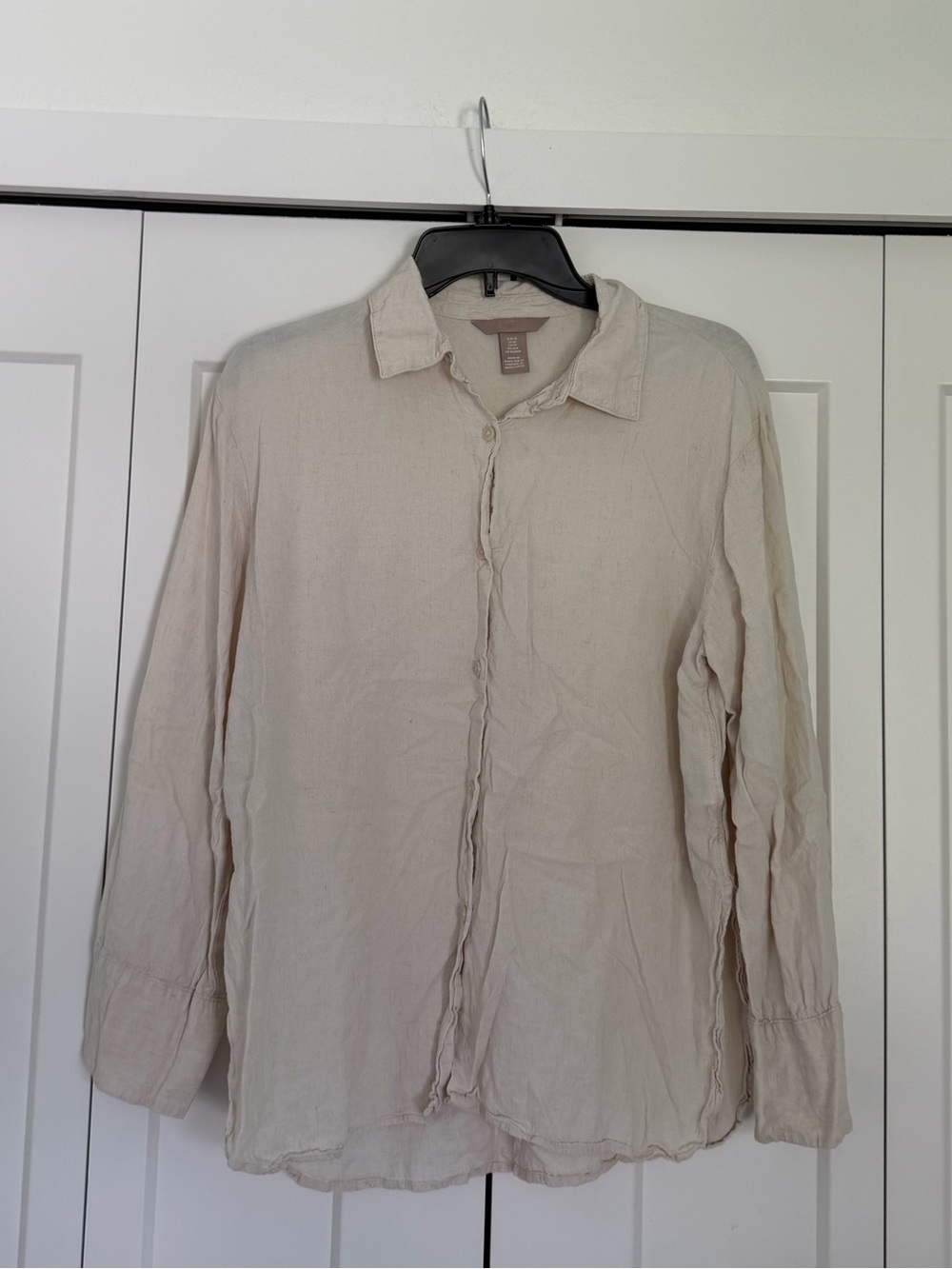 H&M Lightweight Cream Button-Up Shirt